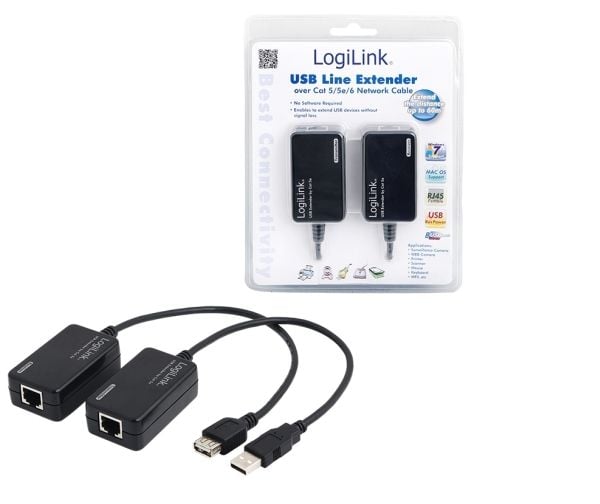 LogiLink USB Line Extender - USB-utvider - USB - opp til 60 m