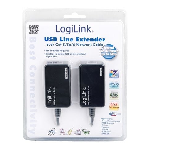 LogiLink USB Line Extender - USB-utvider - USB - opp til 60 m
