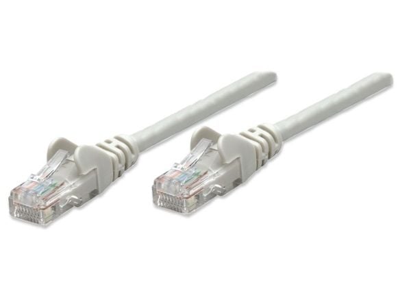 Intellinet Network Patch Cable, Cat5e, 1.5m, Grey, CCA, U/UTP, PVC, RJ45, Gold Plated Contacts, Snagless, Booted, Lifetime Warranty, Polybag - Kobl...