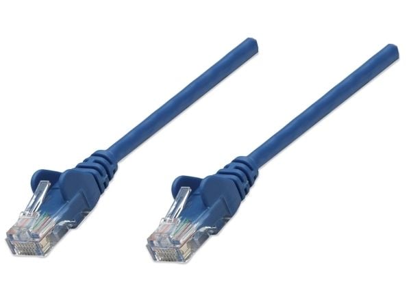 Intellinet Network Patch Cable, Cat5e, 1.5m, Blue, CCA, U/UTP, PVC, RJ45, Gold Plated Contacts, Snagless, Booted, Lifetime Warranty, Polybag - Kobl...