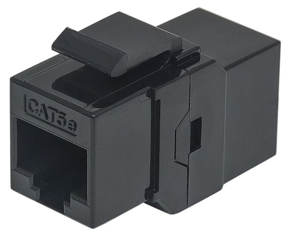 Intellinet Inline Coupler, Cat5e, UTP, Keystone Type, 8P8C Female to 8P8C Female, Black - Keystone-liitin - RJ-45 (hun) til RJ-45 (hun) - CAT 5e - ...
