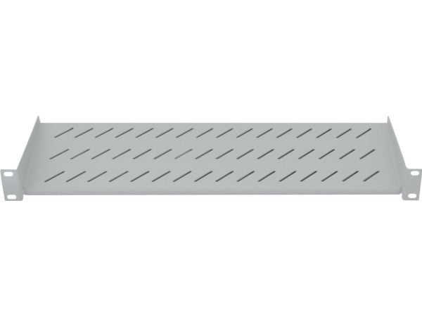 Intellinet 19" Cantilever Shelf, 1U, 2-Point Front Mount, 150mm Depth, Max 25kg, Grey, Three Year Warranty - Rack-hylle - grå, RAL 7035 - 1U - 19"