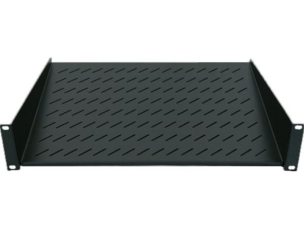 Intellinet 19" Cantilever Shelf, 1U, 2-Point Front Mount, 150mm Depth, Max 25kg, Black, Three Year Warranty - Rack-hylle - svart, RAL 9005 - 1U - 19"