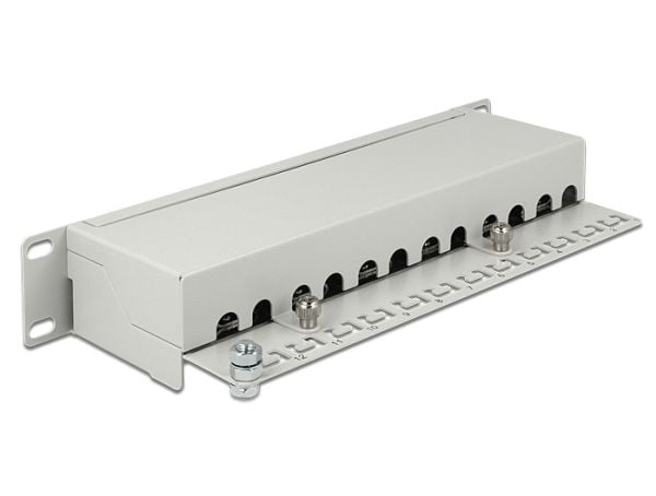Delock - Koblingspanel - CAT 6 - RJ-45 X 12 - lysegrå - 1U - 10"