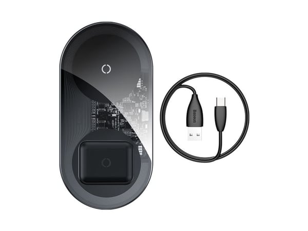 Baseus WXJK-01, Innendørs, USB, Trådløs lading, Svart