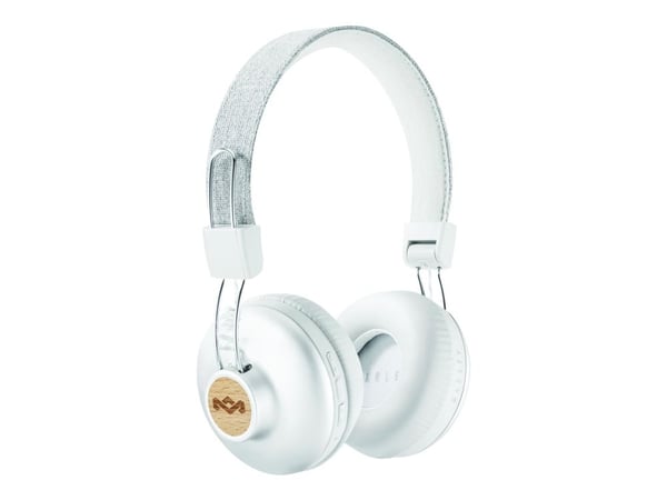 House of Marley Positive Vibration 2 Wireless - Hörlurar med mikrofon - på örat - Bluetooth - trådlös - silver