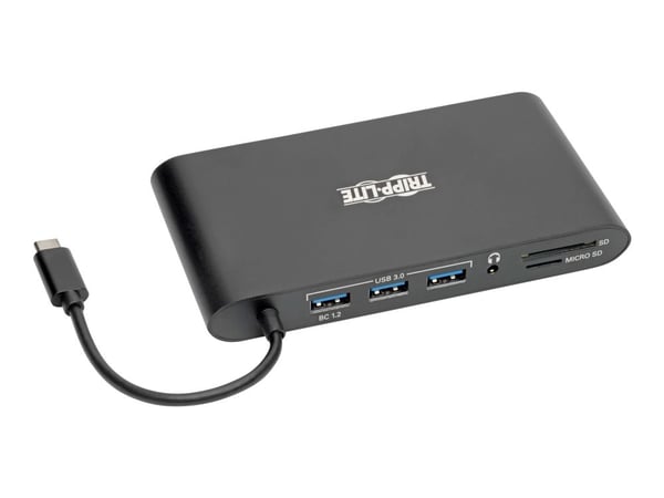 Eaton Tripp Lite Series USB 3.1 Gen 1 USB C Docking Station w/ USB-A, HDMI, VGA, mDP, Gigabit Ethernet, Mem Card, 3.5 mm & USB-C Charge 4K @ 30Hz, ...
