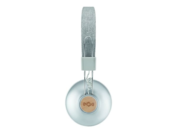 House of Marley Positive Vibration 2 Wireless - Hörlurar med mikrofon - på örat - Bluetooth - trådlös - silver
