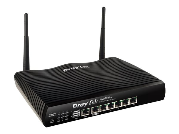 Draytek Vigor 2927ac - Trådløs ruter 5-port svitsj - 1GbE - WAN-porter: 2 - Wi-Fi 5 - Dobbeltbånd