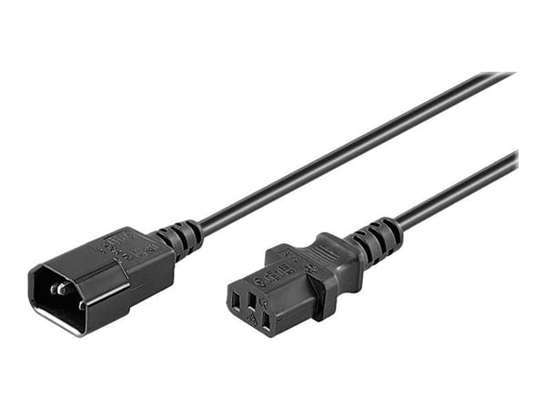 MicroConnect - Jatkojohto virtakaapelille - IEC 60320 C14 - IEC 60320 C13 - AC 250 V - 10 A - 2 m - musta - musta MicroConnect - Jatkojohto virtakaapelille - IEC 60320 C14 - IEC 60320 C13 - AC 250 V - 10 A - 2 m - musta - musta