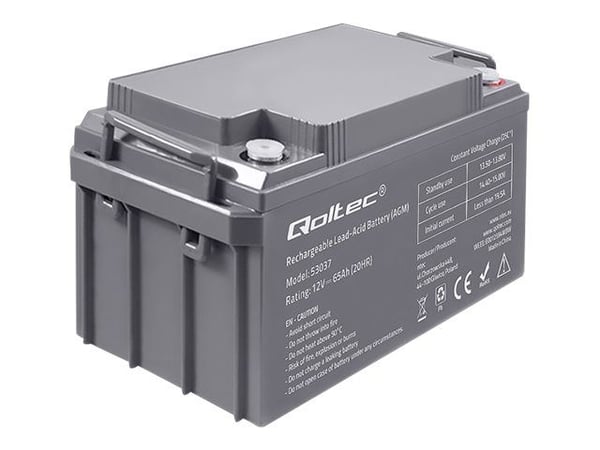 Qoltec - UPS-batteri - 1 x batteri - blysyre - 65 Ah