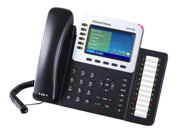 Grandstream GXP2160 Enterprise IP Phone - VoIP-telefon - 5-veis anropskapasitet - SIP, RTCP, RTP, SRTP - 6 linjer