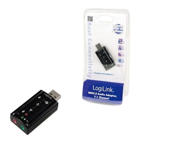LogiLink USB Soundcard with Virtual 7.1 Soundeffects - Lydkort - USB 2.0