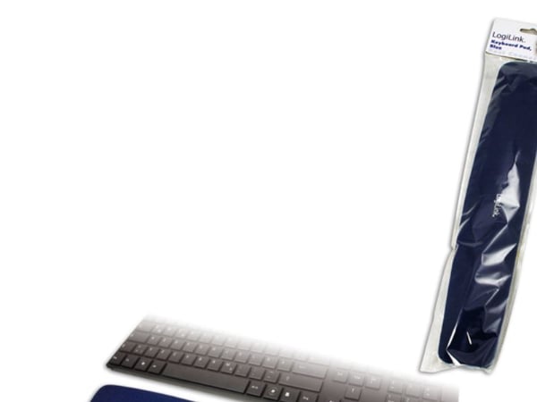 LogiLink Keyboard Gel Pad - Håndleddsstøtte for tastatur - blå