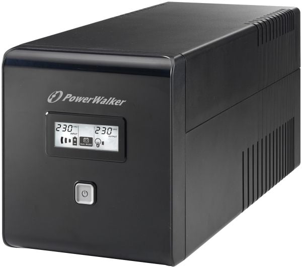 PowerWalker VI 1000 LCD - UPS - AC 220/230/240 V - 600 watt - 1000 VA - 7 Ah - USB - utgangskontakter: 4 - svart