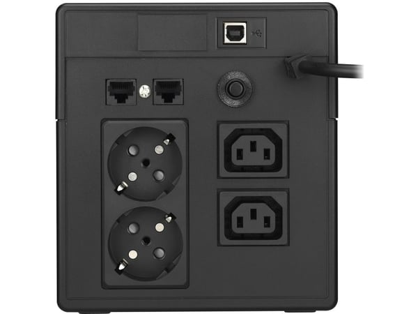 PowerWalker VI 1000 LCD - UPS - AC 220/230/240 V - 600 watt - 1000 VA - 7 Ah - USB - utgangskontakter: 4 - svart