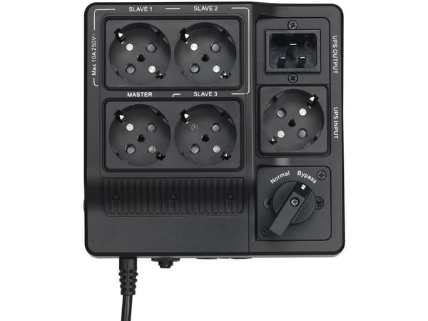 PowerWalker MBS - Kraftdistributionsenhet - AC 208/220/230/240 V - ingång: IEC 60320 C20 - utgångskontakter: 4 - svart
