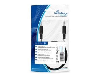 MediaRange MRCS189, 3,5 mm, Hanstik, 3,5 mm, Hanstik, 1,5 m, Musta