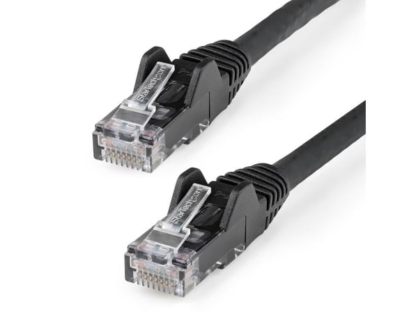 Startech 50cm LSZH CAT6 Ethernet Cable, 10 Gigabit Snagless RJ45 100W PoE Network Patch Cord with Strain Relief, CAT 6 10GbE UTP, Black, Individual...