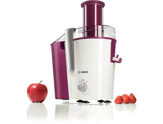 Bosch MES25C0 - Juicemaskin - 1.25 liter - 700 W - hvitt/kirsebærfarget hus