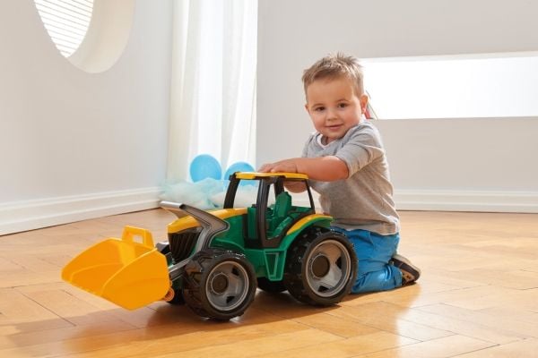 Lena GIGA TRUCKS Tractor with front shovel, Traktor, 3 år, Blå, Grønn, Gult