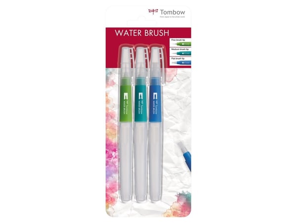Tombow Water brush (tom) sæt med 3 stk.