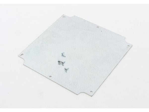 Hammond Electronics 1555RFPL monteringsplate stål sølv (L x B x H) 148 x 148 x 1.6 mm 1 stk