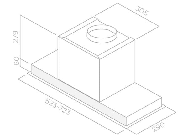 Elica Hidden IX/A/90 - Panser - hvelv - Nisje - bredde: 69.4 cm - dybde: 26.25 cm - uttrekking - rustfritt stål