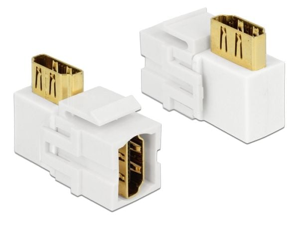 Delock - Modulinnlegg (kopling) - HDMI - hvit