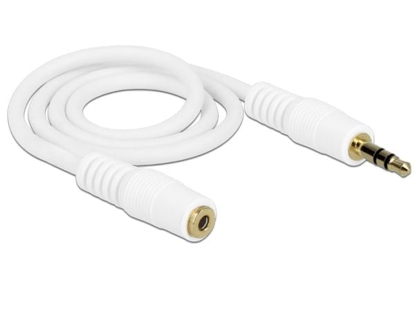 Delock - Lydforlengelseskabel - mini-phone stereo 3.5 mm hunn til mini-phone stereo 3.5 mm hann - 50 cm - hvit