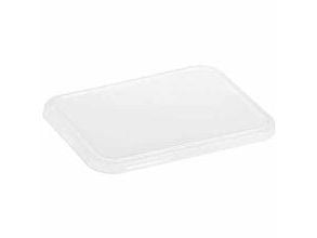 Plastlåg 227x178 mm Bionedbrydelig PLA til bagasse bakker 227x178 mm Klar,100 stk/ps - (100 stk.)
