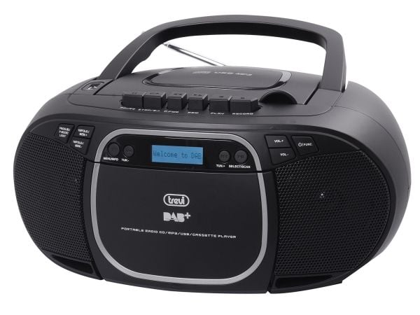 Trevi CMP 576 DAB, Digitalt, DAB, DAB+, FM, 87,5 - 108 MHz, 174.928 - 239.200 MHz, Spiller, CD, CD-R, CD-RW