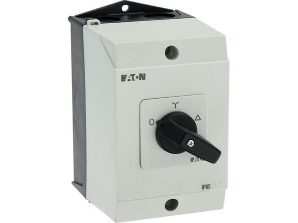 Eaton T0-4-8410/I1, Vipukytkin, 3P, Muovi, Musta, Valkoinen, IP65, 80 mm