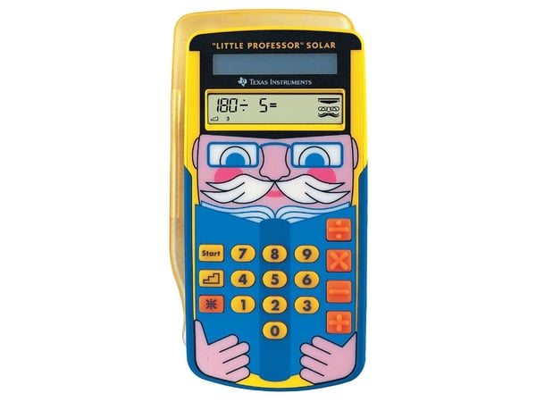 Texas Instruments Little Professor Solar, Lomme, Graftegning, 8 sifre, 1 linjer, Solar, Flerfarget