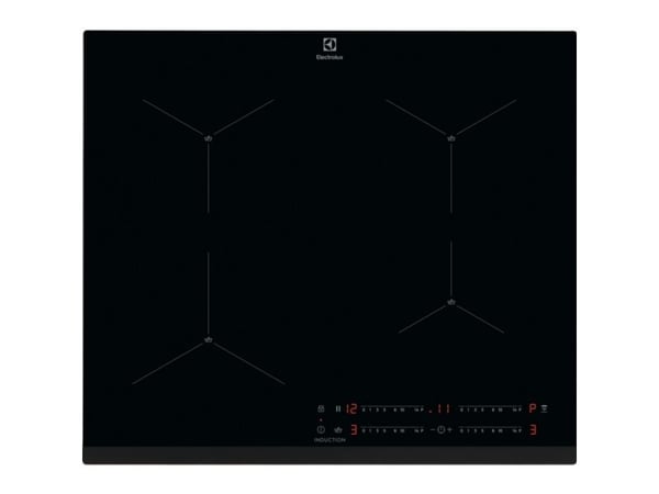 Electrolux 700 EIS62443 - Induksjonskomfyrtopp - 4 plater - Nisje - bredde: 56 cm - dybde: 49 cm - med fasettert frontkant - svart
