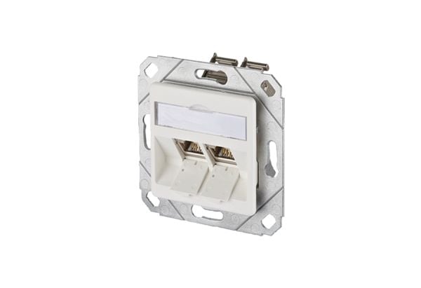 BTR IT CONNECT E-DAT modul 8/8(8) UPk - Uttag för nedsänkt montering - CAT 6 - RJ-45 X 2 - kritvit, RAL 9010 BTR IT CONNECT E-DAT modul 8/8(8) UPk - Uttag för nedsänkt montering - CAT 6 - RJ-45 X 2 - kritvit, RAL 9010
