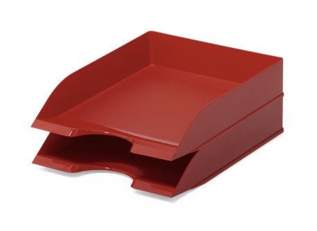 DURABLE BASIC - Brevbakke - for A4 (210 x 297 mm), C4 (229 x 324 mm) - kapasitet: 500 ark - rød