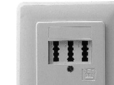 Anslutningsdosa TAE 3x6 NFN infälld med LSA Plus pärlvit