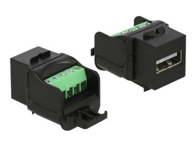 DeLOCK - Modulaarinen sisäkkäinlaite - USB 2.0 tyyppi A - musta