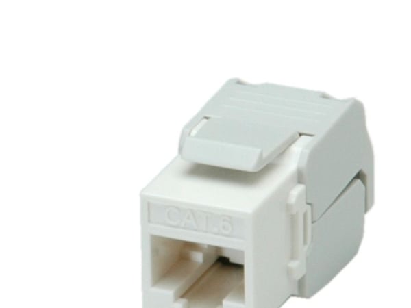 ROLINE Cat.6 Keystone Jack, RJ-45, unshielded, toolless white, Valkoinen