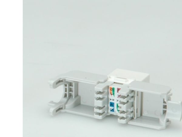 ROLINE Cat.6 Keystone Jack, RJ-45, unshielded, toolless white, Hvit
