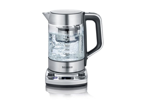 SEVERIN Professional WK 3422 - Temaskin/kjele - 1.7 liter - 3 kW - glass/brushed stainless steel/black