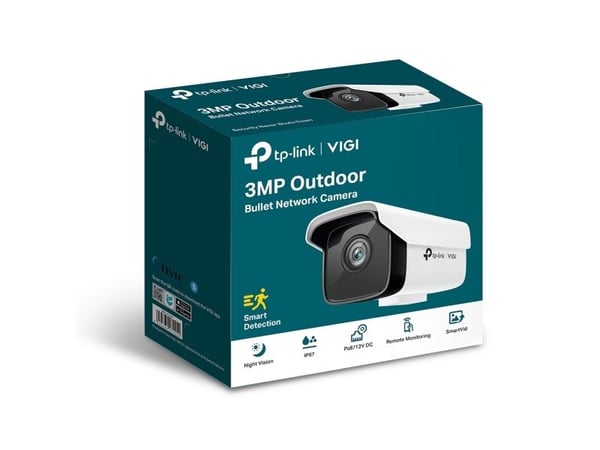 TP-Link VIGI C300HP, IP-sikkerhetskamera, Utendørs, Koblet med ledninger (ikke trådløs), CE, FCC, RCM, BSMI, VCCI, IP67, RoHS, Tak/vegg/stang, Hvit