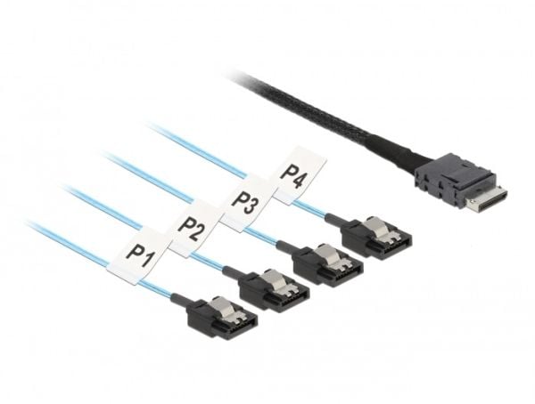 Delock OCuLink - SAS intern kabel - SAS 12Gbit/s - OCuLink (SFF-8611) (hann) til SATA (hann) - 50 cm