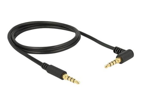 DeLOCK 85610, 3.5mm, Uros, 3.5mm, Uros, 1 m, Musta