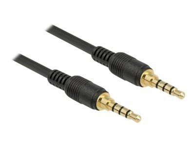 DeLOCK 85595, 3.5mm, Uros, 3.5mm, Uros, 1 m, Musta