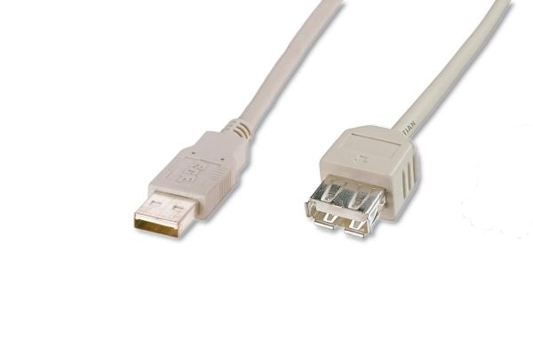 ASSMANN - USB-forlengelseskabel - USB (hann) til USB (hunn) - USB 2.0 - 5 m - svart