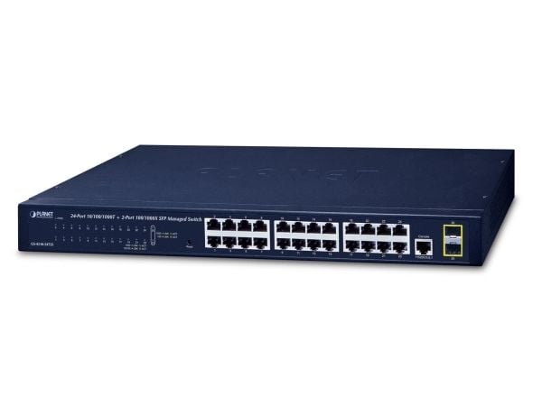 PLANET GS-4210-24T2S - Switch - Styrt - 24 x 10/100/1000 + 2 x SFP - stasjonær, rackmonterbar
