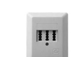 ZE KOMMUNIKATIONSTECHNIK 3x6 Standard - Stik til montering på overflade - TAE-NFN - perlehvid, RAL 1013 - 1-gang