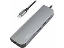 LogiLink UA0343, USB 3.2 Gen 1 (3.1 Gen 1) Type-C, Aluminium, MicroSD (TransFlash), SD, HDMI, USB 3.2 Gen 1 (3.1 Gen 1) Type-A, USB 3.2 Gen 1 (3.1 ...